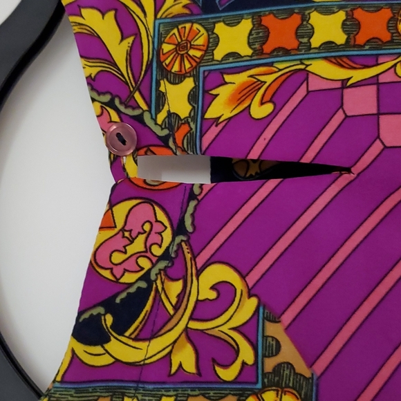 SaraStephen Multicolor graphic print dots checks tassels curliques Sm - Picture 6 of 6